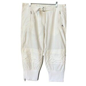 Adidas Climalite Women's White Pants Sz L Comfy Cargo Training Hiking Casualwear